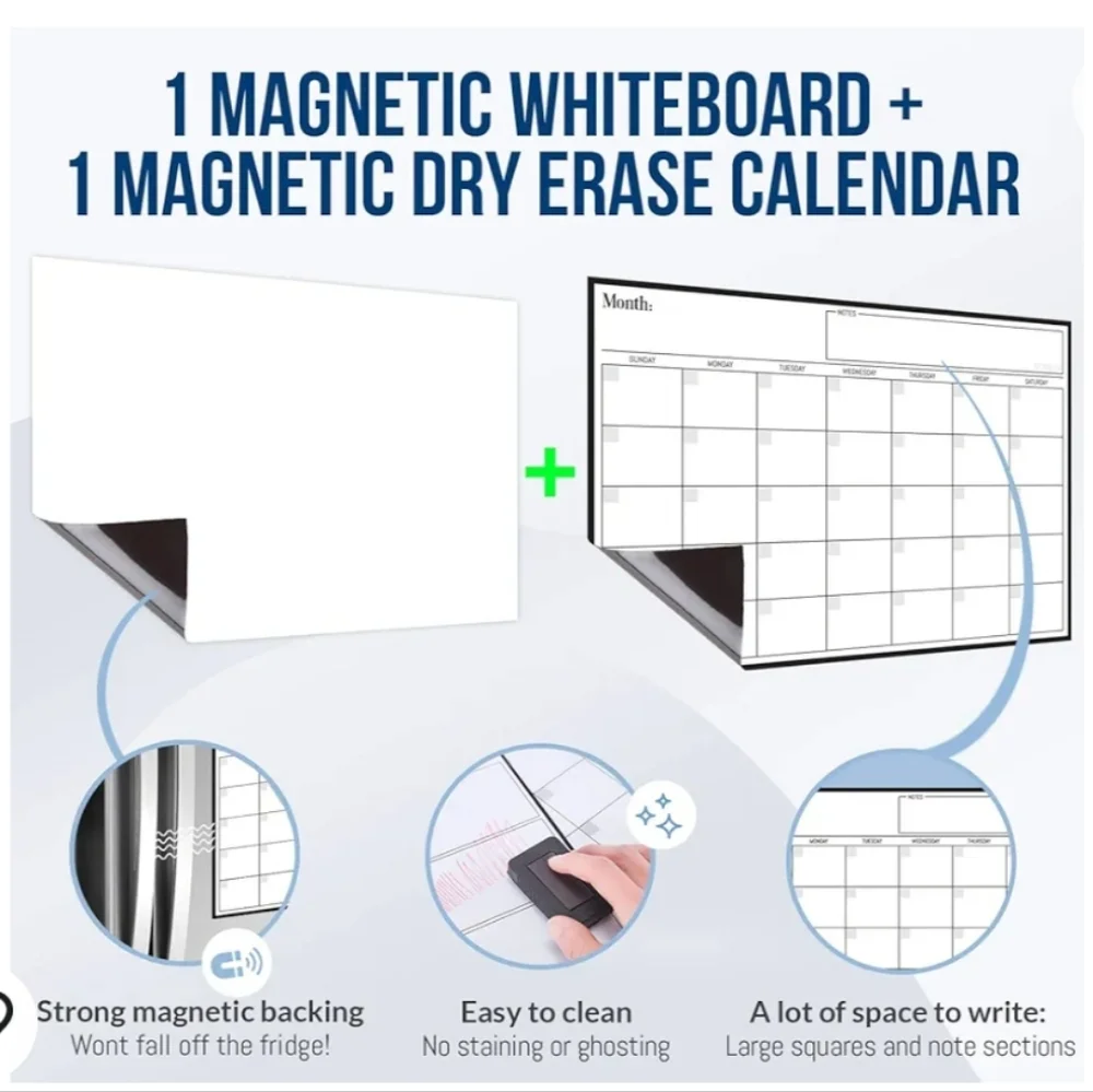 home & me magnetic whiteboard and calendar bundle. New